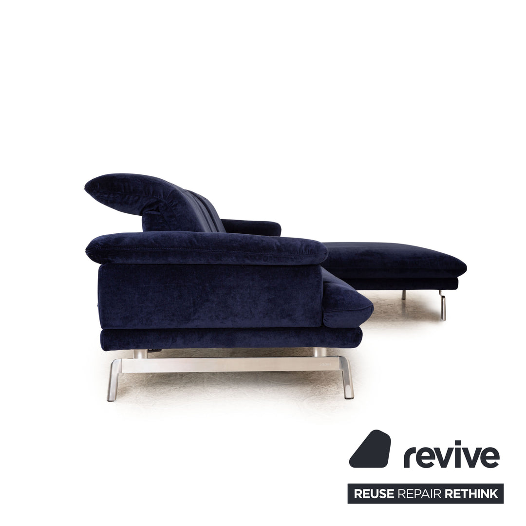 Yep! 8153 Fabric Sofa Blue Manual Function Recamiere Right Sofa Couch