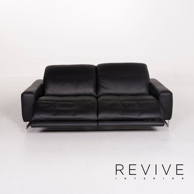 Joop! Leder Sofa Schwarz Zweisitzer Funktion Relaxfunktion Couch #12291