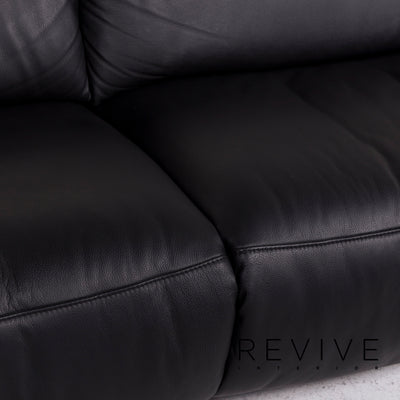 Joop! Leder Sofa Schwarz Zweisitzer Funktion Relaxfunktion Couch #12291
