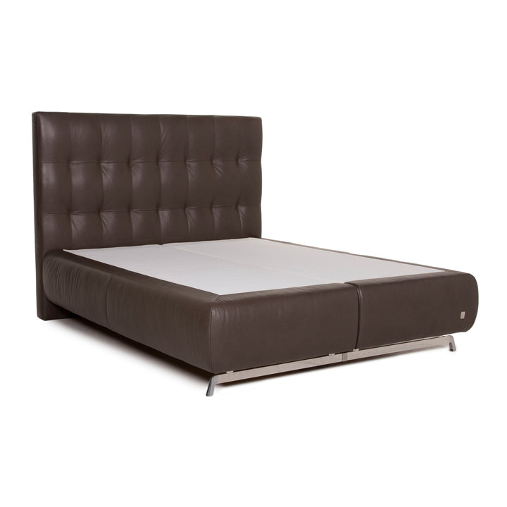 yup! Loft leather double bed brown dark brown 160x200cm dark brown bed