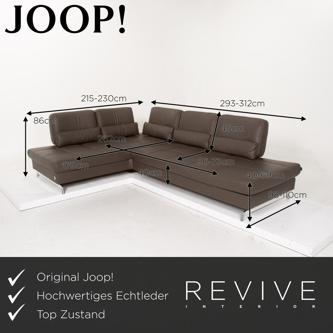 Joop! Ecksofa Loft Anthrazit Leder