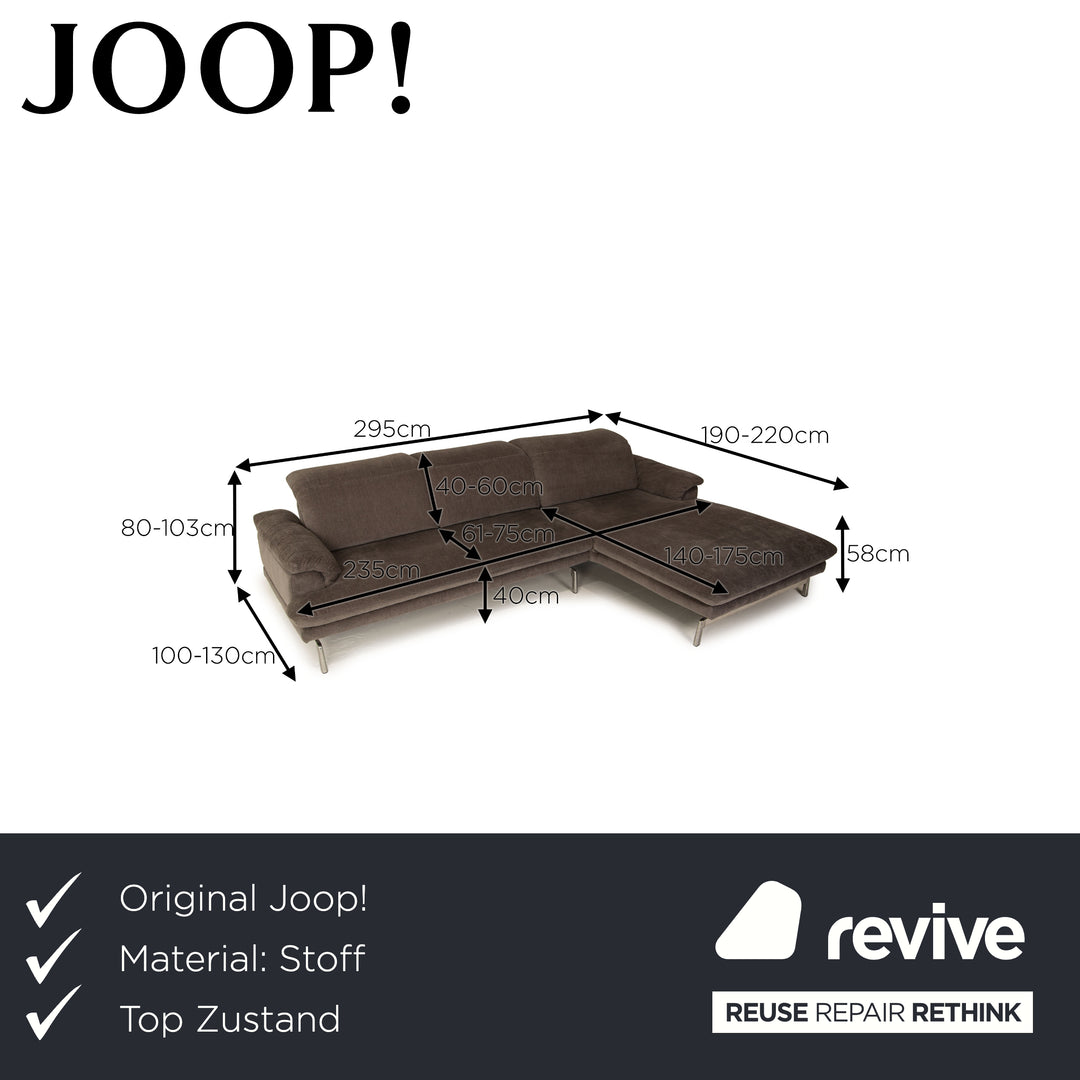 Joop Studio 8153 Stoff Ecksofa Grau Sofa Couch Funktion