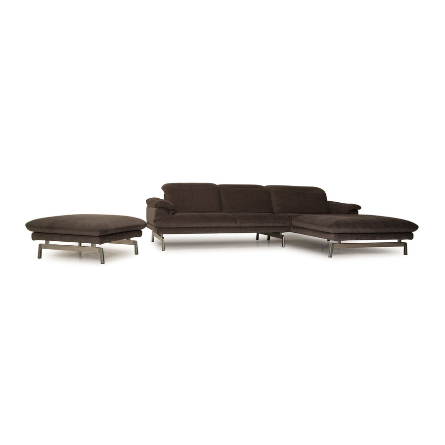 Joop Studio 8153 Stoff Sofa Garniutr Grau Ecksofa Hocker Couch Funktion