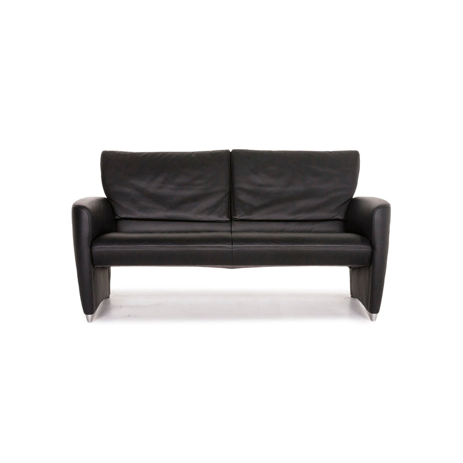 Jori Angel 3250 Leather Sofa Black Couch #12475