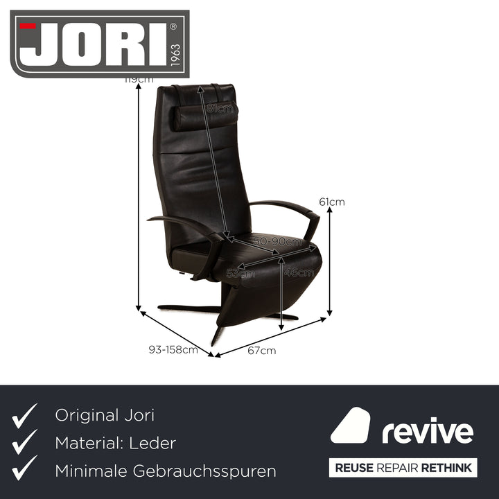 Jori Brainbuilder JR 7760 Leather Armchair Black manual function Multi Move