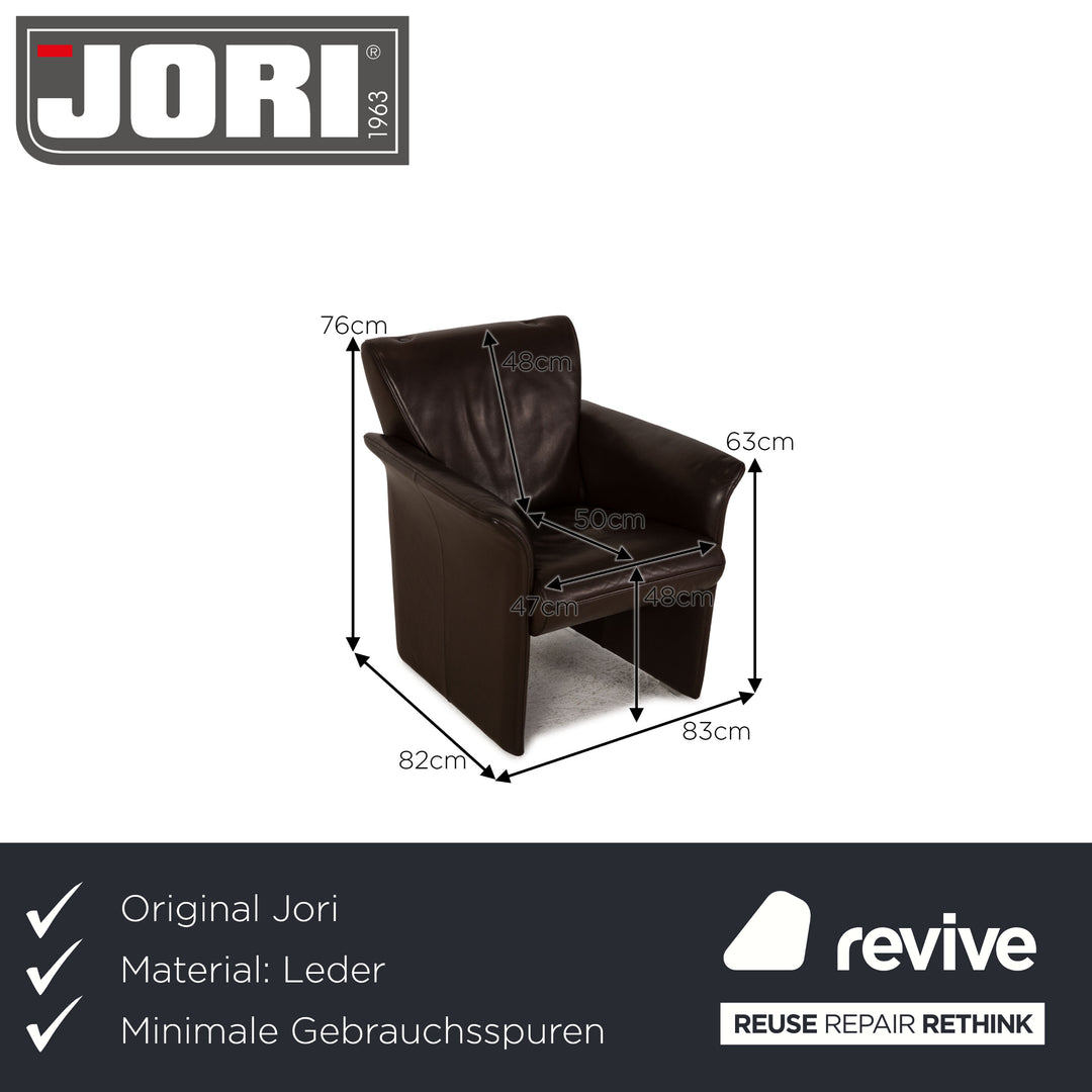 Jori JR 2758 Leder Sessel Braun Dunkelbraun