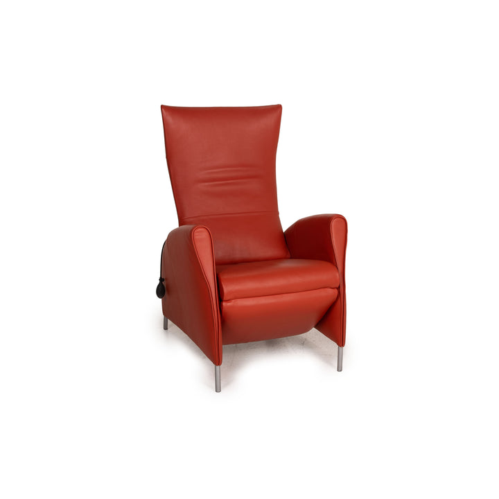 Jori JR 3490 Leather Armchair Red Recliner function