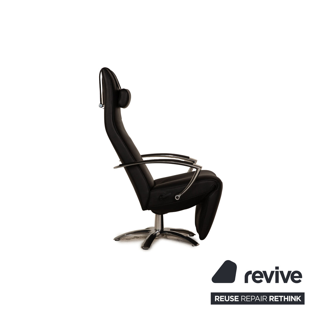 Jori Brainbuilder JR 7760 Leather Armchair Black Function Design by Jean-Pierre Audebert