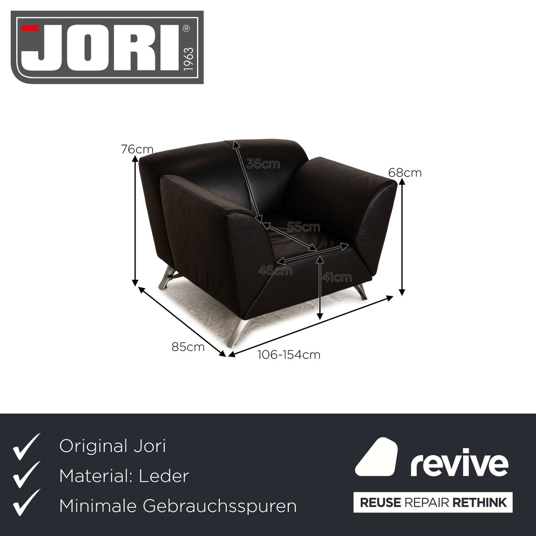 Jori JR-8100 Leder Sessel Schwarz manuelle Funktion