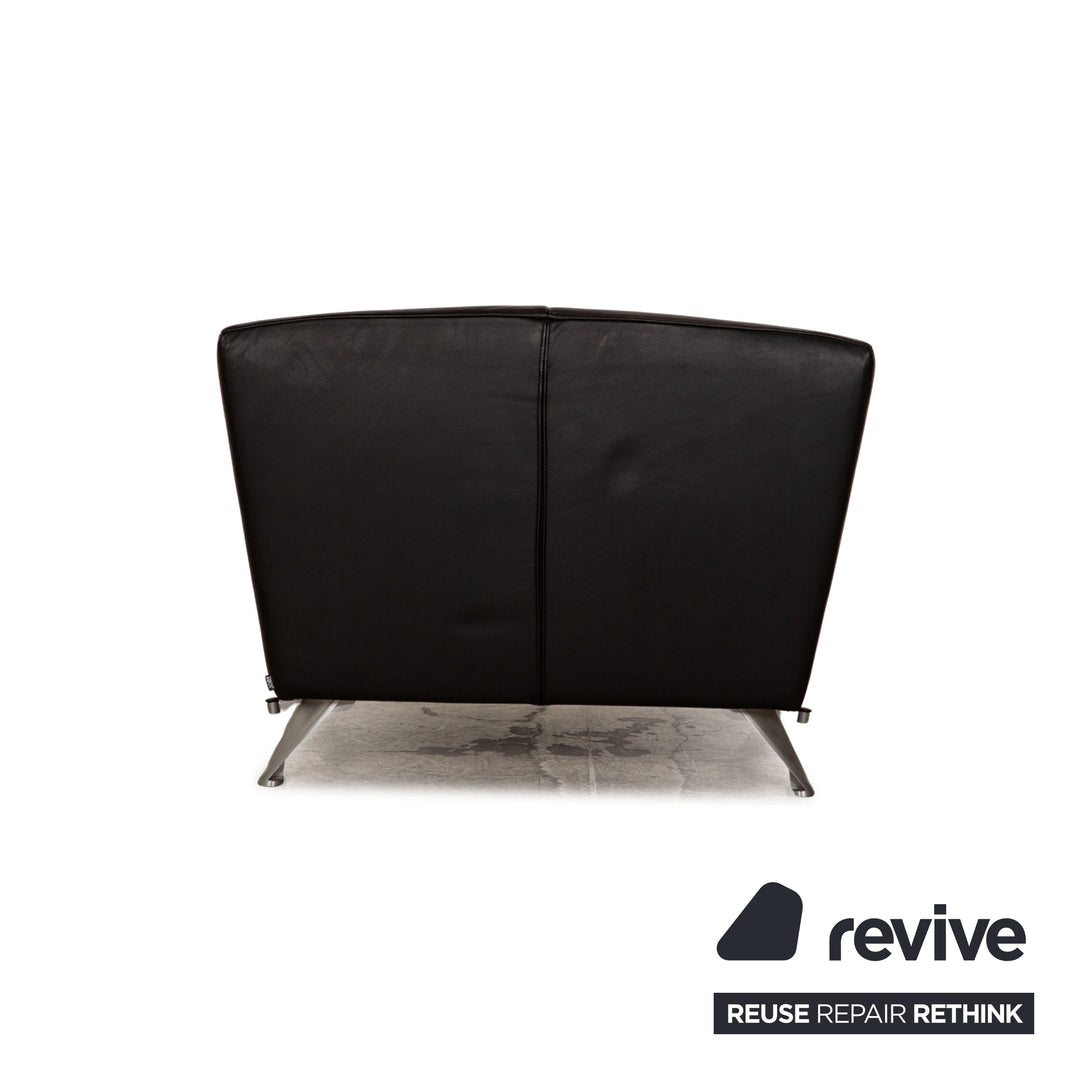 Jori JR-8100 leather sofa set black three-seater armchair couch manual function