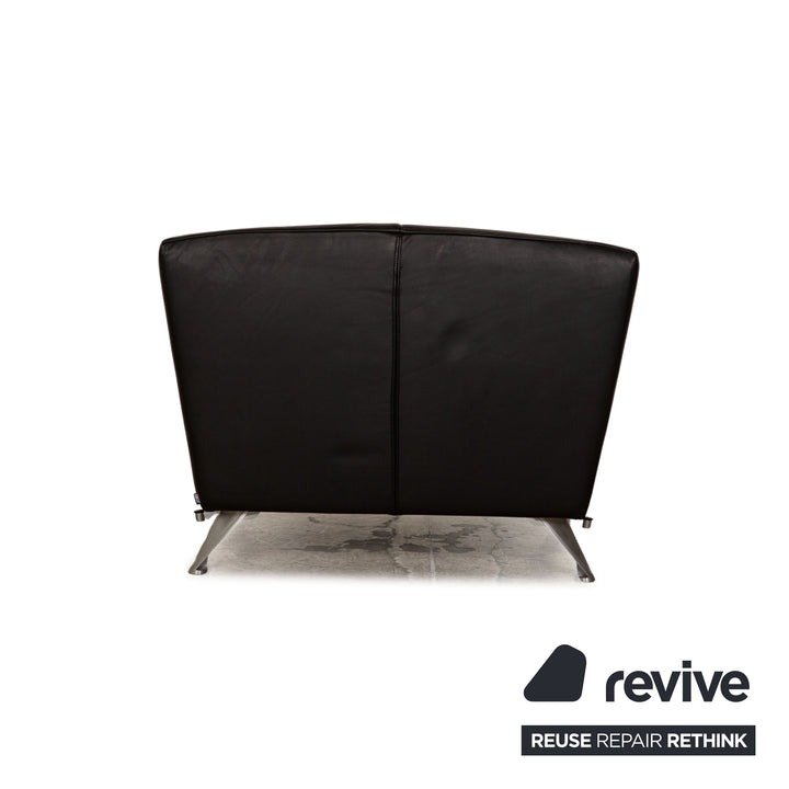 Jori JR-8100 leather sofa set black three-seater armchair couch manual function