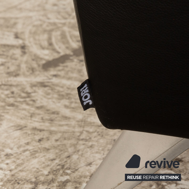 Jori JR-8100 leather sofa set black three-seater armchair couch manual function