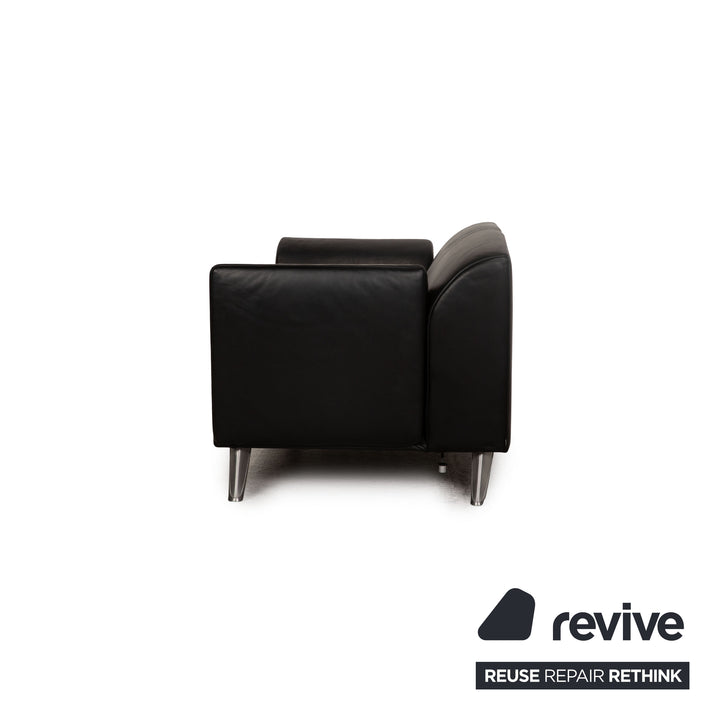 Jori JR-8100 Leather Two Seater Black Sofa Couch Function