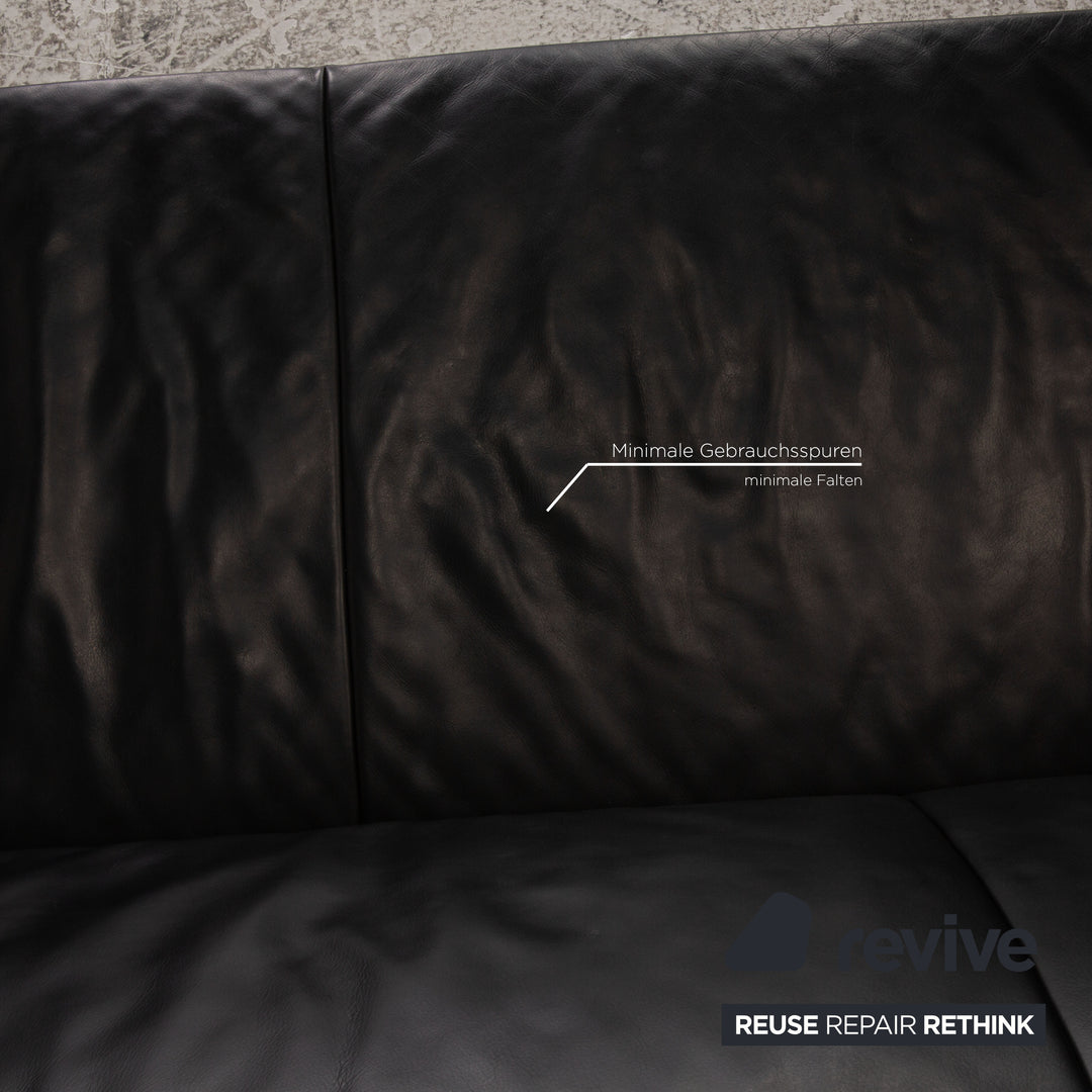 Jori JR-8100 Leather Two Seater Black Sofa Couch Function