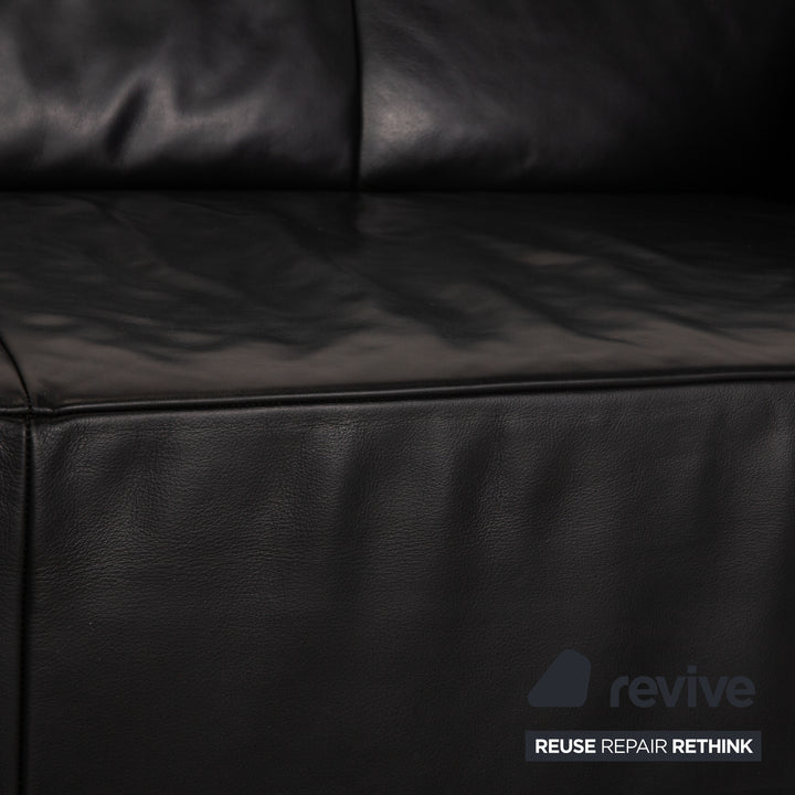 Jori JR-8100 Leather Two Seater Black Sofa Couch Function