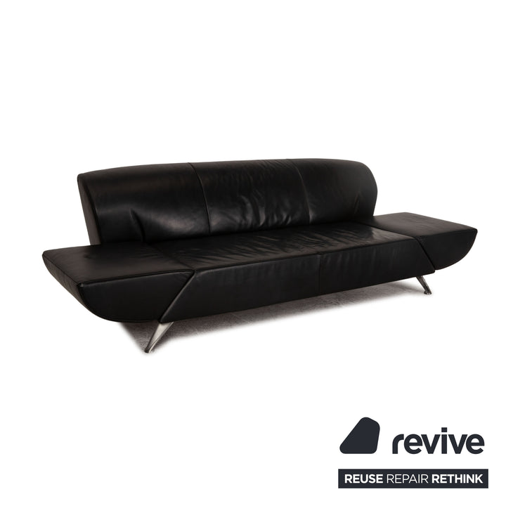 Jori JR-8100 Leather Two Seater Black Sofa Couch Function