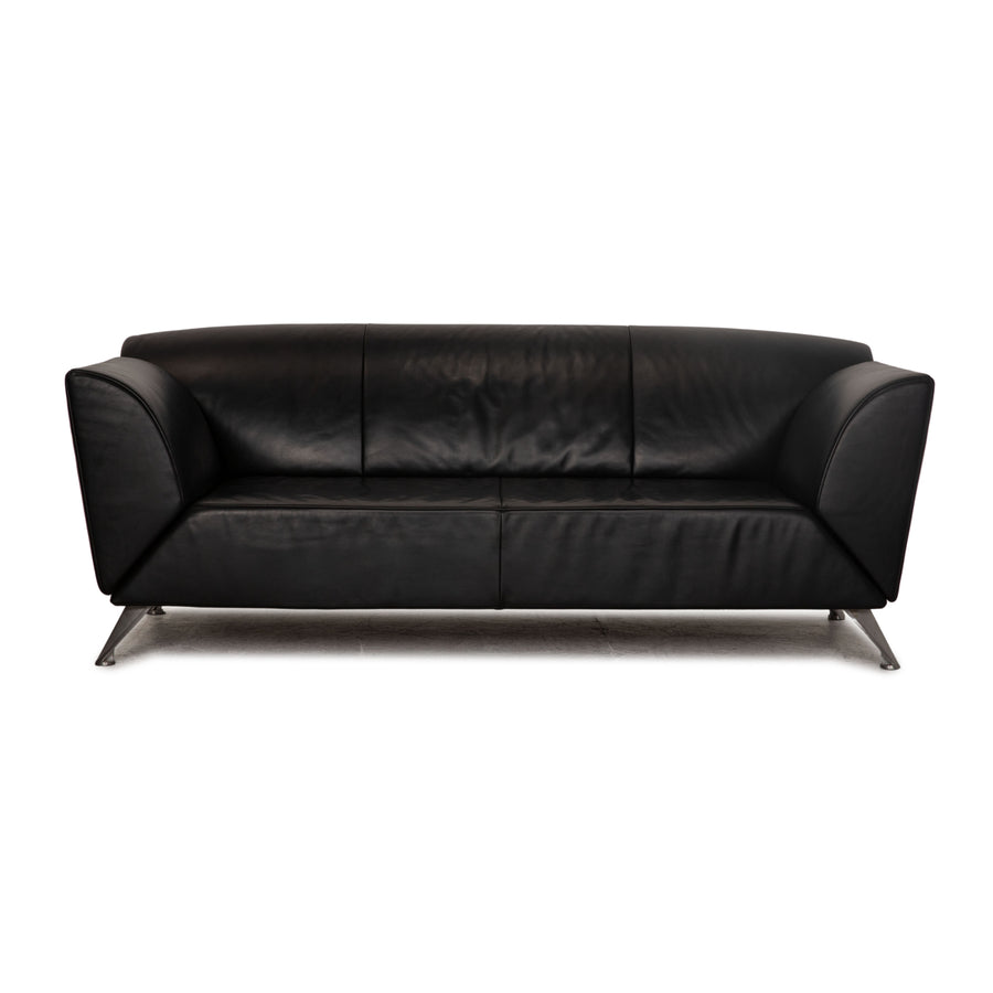 Jori JR-8100 Leather Two Seater Black Sofa Couch Function