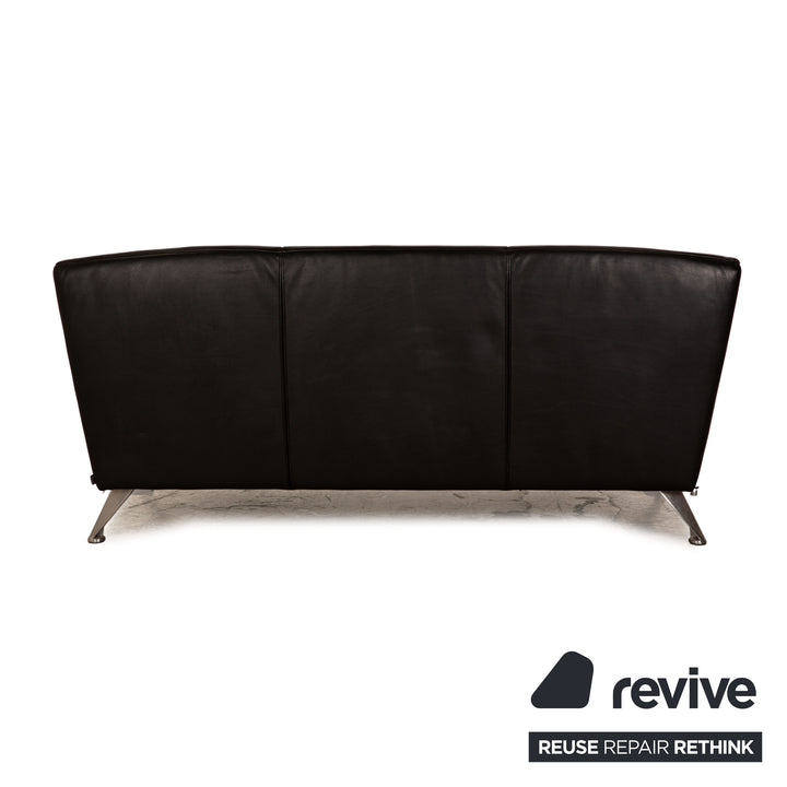 Jori JR 8100 Leder Zweisitzer Schwarz Sofa Couch manuelle Funktion