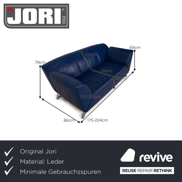 Jori JR-8100 Leather Two Seater Sofa Couch Blue manual function
