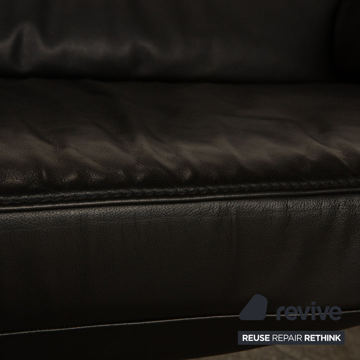 Jori JR 8750 Leder Zweisitzer Schwarz Sofa Couch