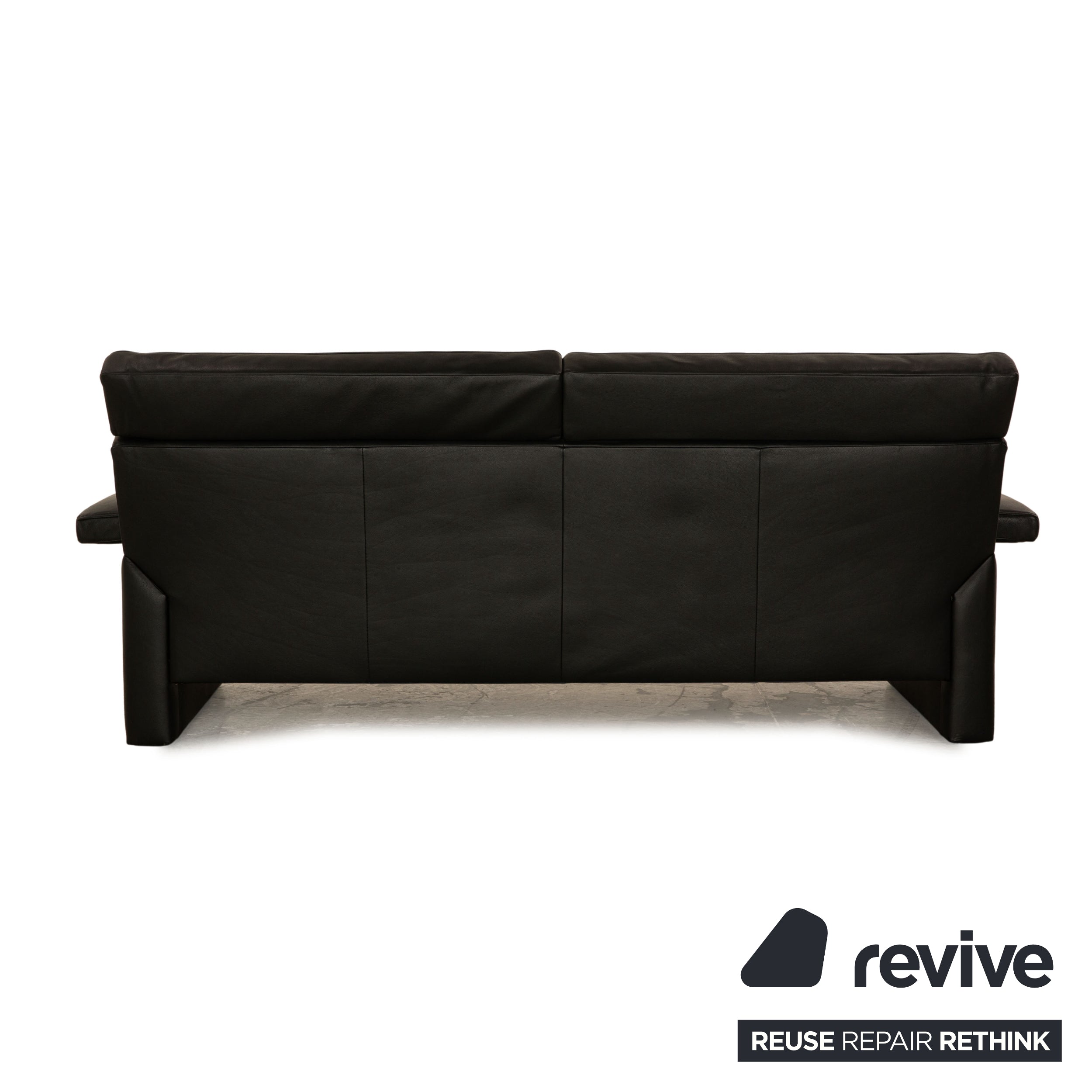 Jori JR 8750 Leder Zweisitzer Schwarz Sofa Couch