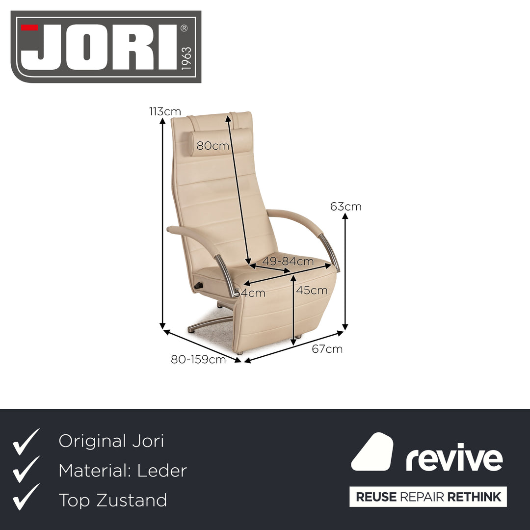 Jori leather armchair Mensana JR-7260 Beige Relax function