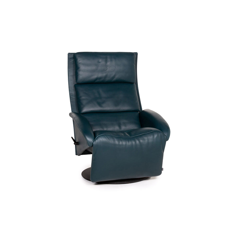Jori Leather Chair Petrol Blue-Green Relax Chair Function Relax Function #14430