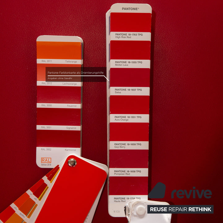 Jori leather armchair red