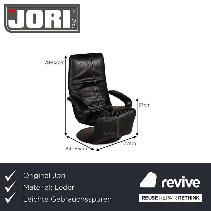 Jori Leder Sessel Schwarz Funktion Relaxfunktion