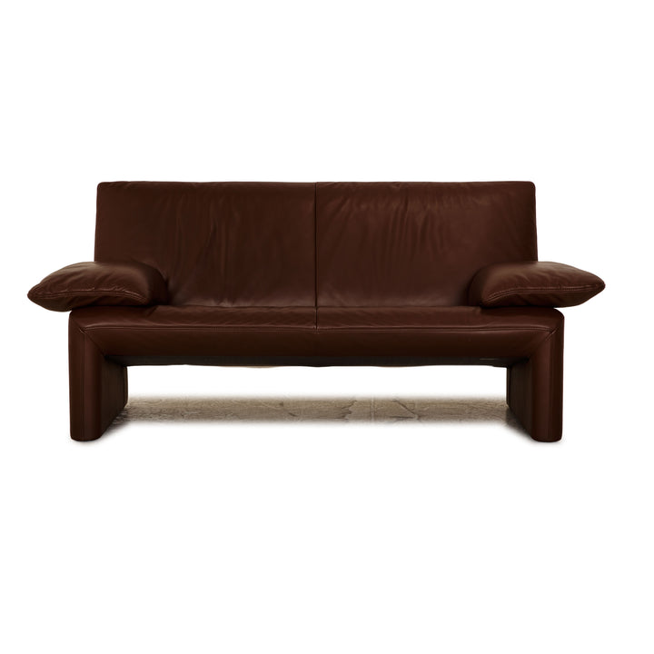 Jori Linea Leder Zweisitzer Braun Sofa Couch