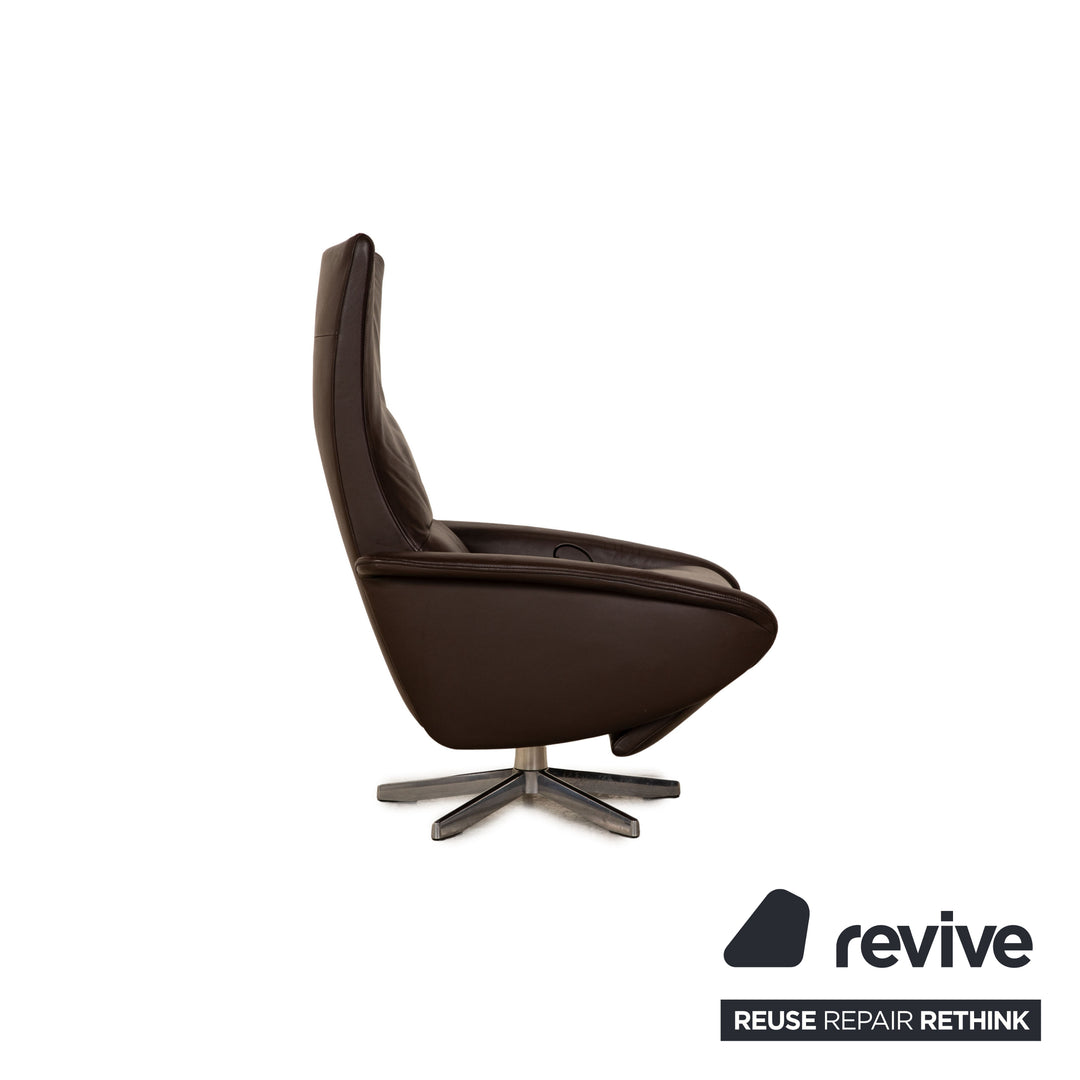 Jori Navy 4080 Leather Armchair Brown manual function
