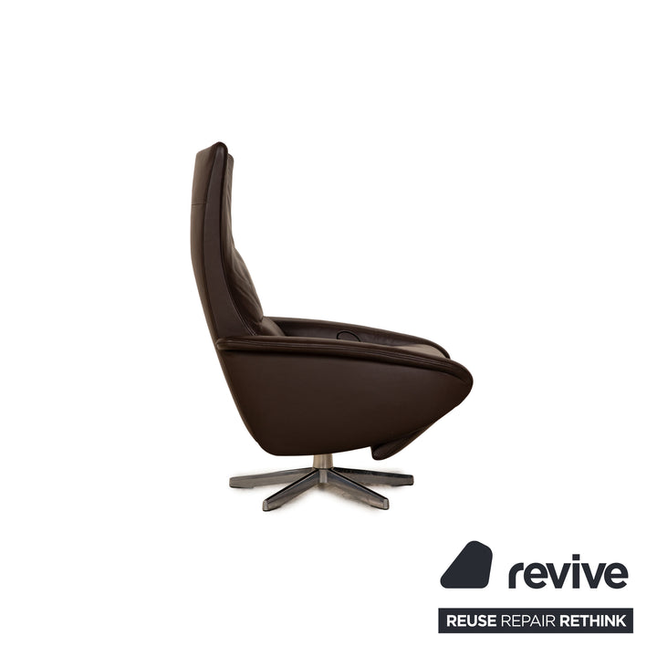 Jori Navy 4080 Leather Armchair Brown manual function