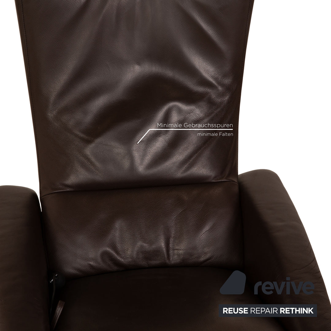 Jori Navy 4080 Leather Armchair Brown manual function