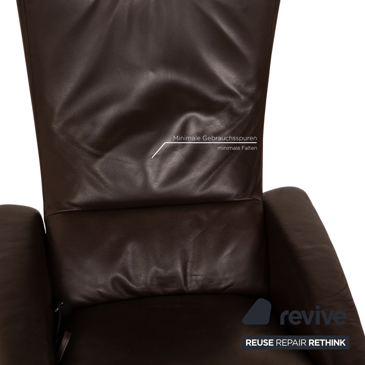 Jori Navy 4080 Leather Armchair Brown manual function
