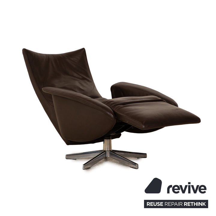 Jori Navy 4080 Leather Armchair Brown manual function