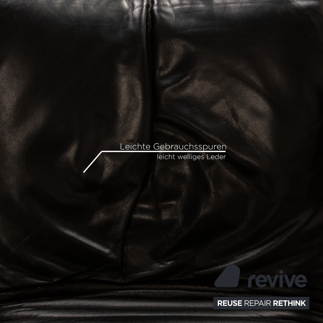 Jori Relax Low JR-7360 leather armchair set black manual function