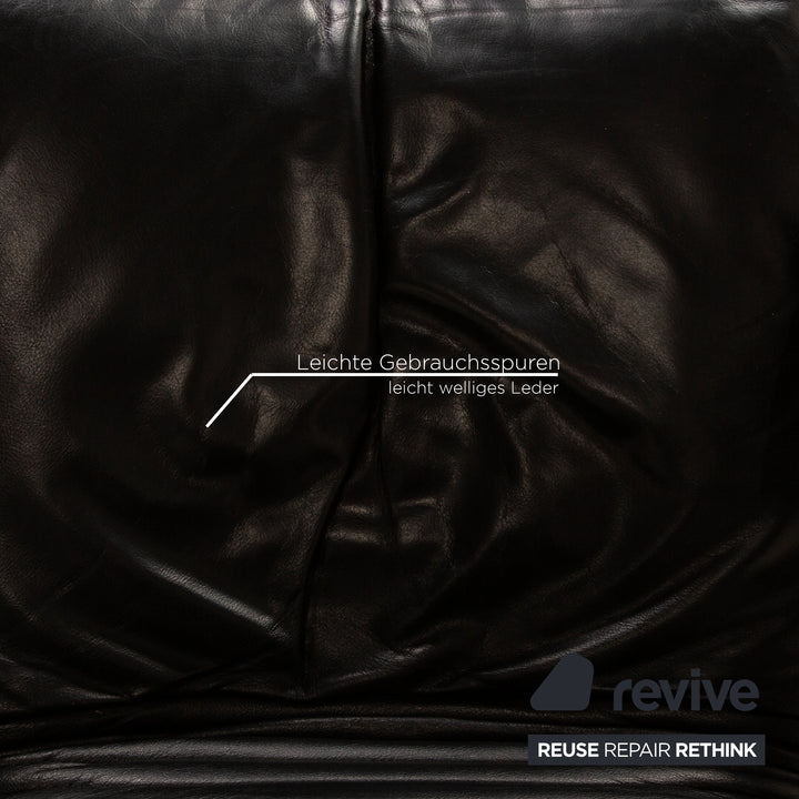 Jori Relax Low JR-7360 leather armchair set black manual function