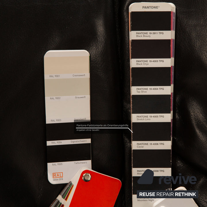 Jori Relax Low JR-7360 leather armchair set black manual function