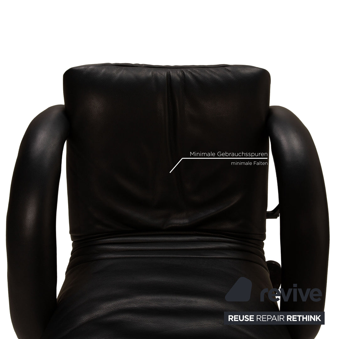 Jori Relax Low JR-7360 Leder Sessel Schwarz Relaxsessel manuelle Funktion