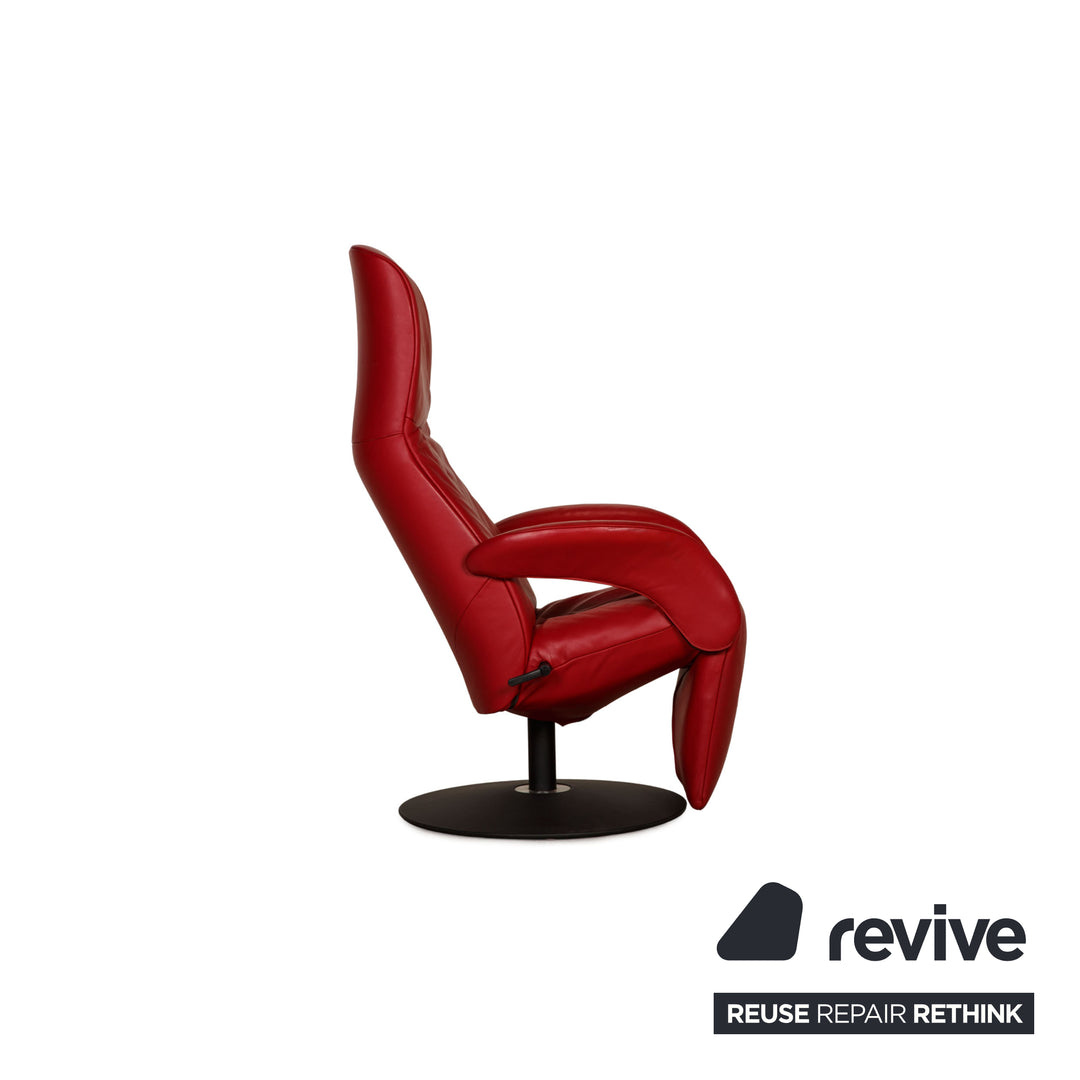 Jori Symphonie leather armchair set red function relax function