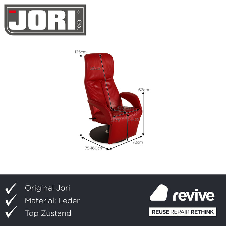 Jori Symphony Leather Armchair Red Function Relaxation function Maxi