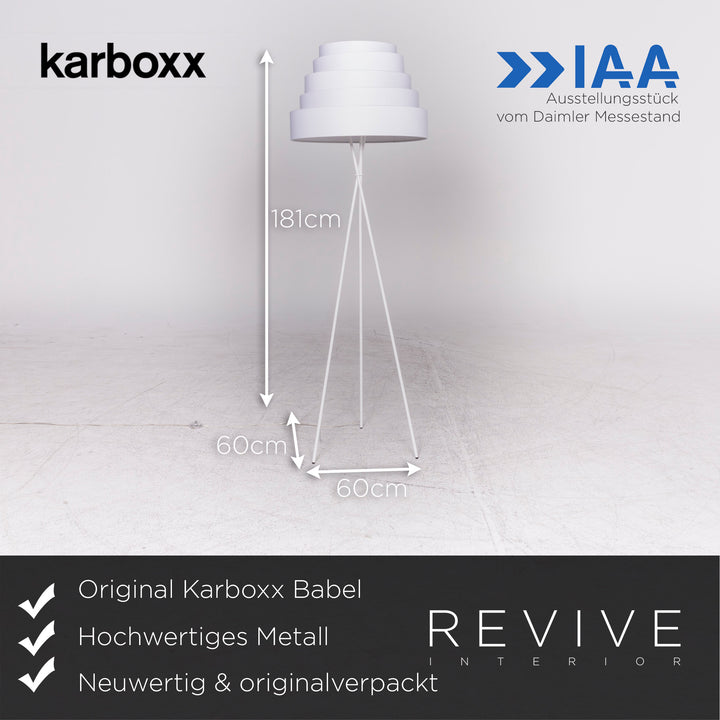 Karboxx Babel Metal Floor Lamp White Lamp Fixture #8774