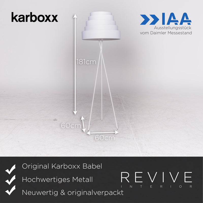 Karboxx Babel Metall Stehlampe Weiß Lampe Leuchte 