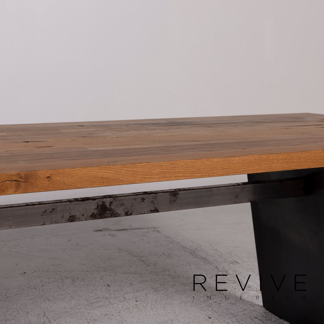 KFF Esstisch Holz Metall Recycling Eiche Tisch #9759