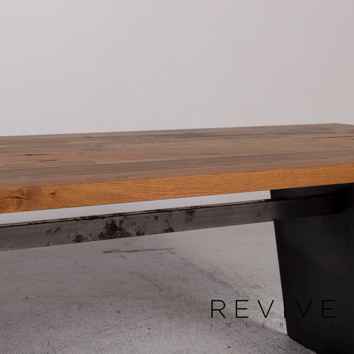 KFF Esstisch Holz Metall Recycling Eiche Tisch #9759