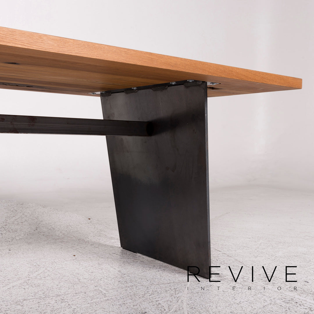 KFF Esstisch Holz Metall Recycling Eiche Tisch #9759