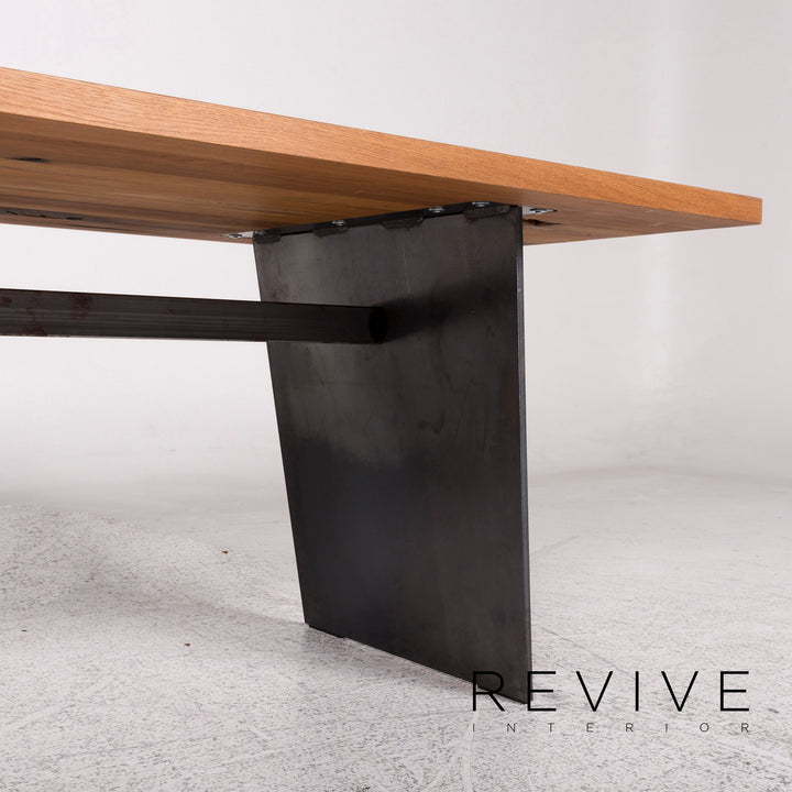 KFF Esstisch Holz Metall Recycling Eiche Tisch #9759