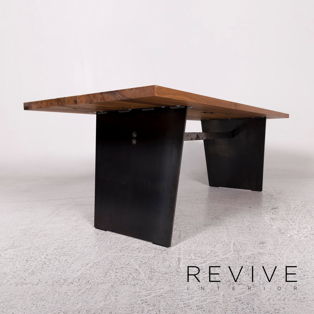 KFF Esstisch Holz Metall Recycling Eiche Tisch #9759