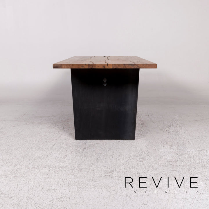 KFF Esstisch Holz Metall Recycling Eiche Tisch #9759