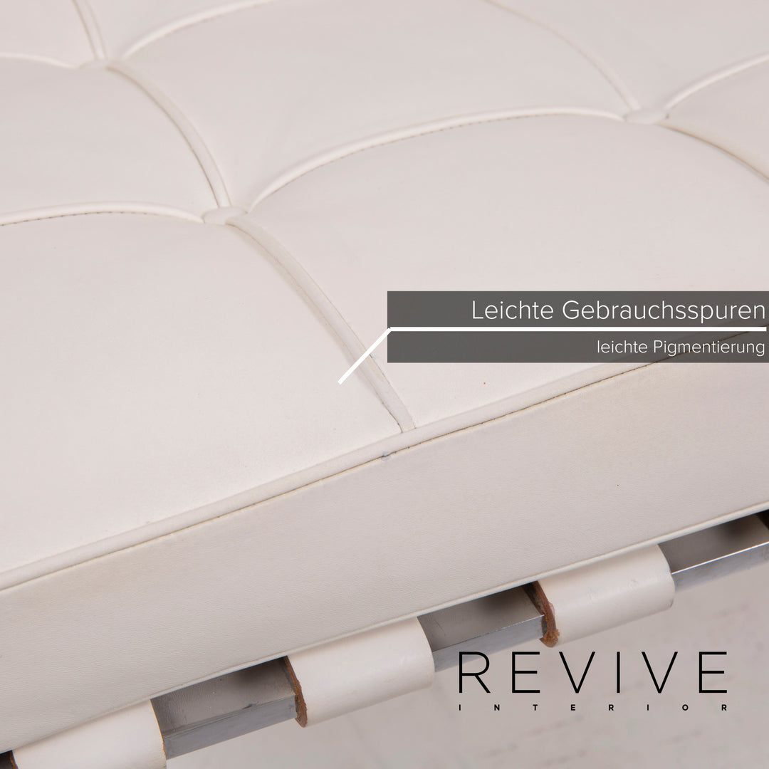 Knoll International Barcelona Chair Leather Armchair Cream #14968